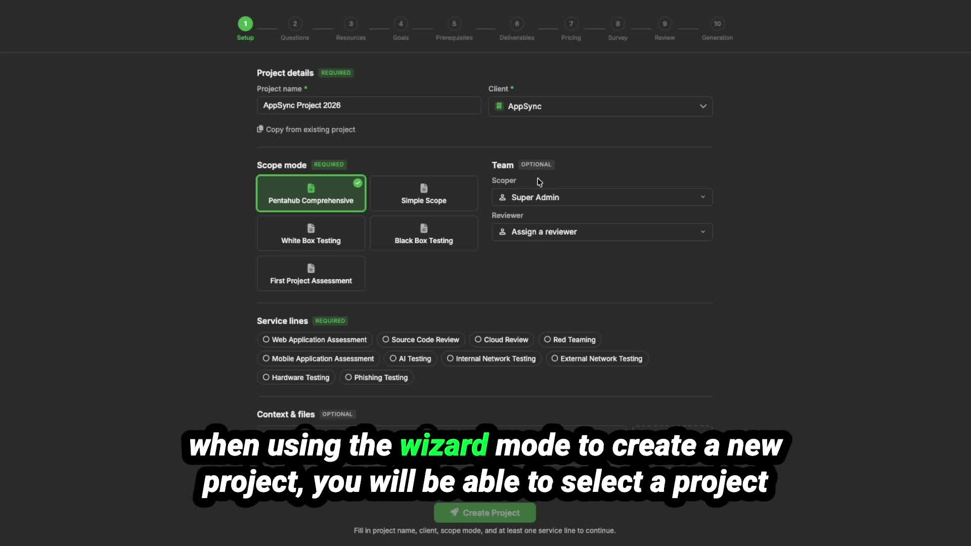 Pentahub Demo - Wizard Mode
